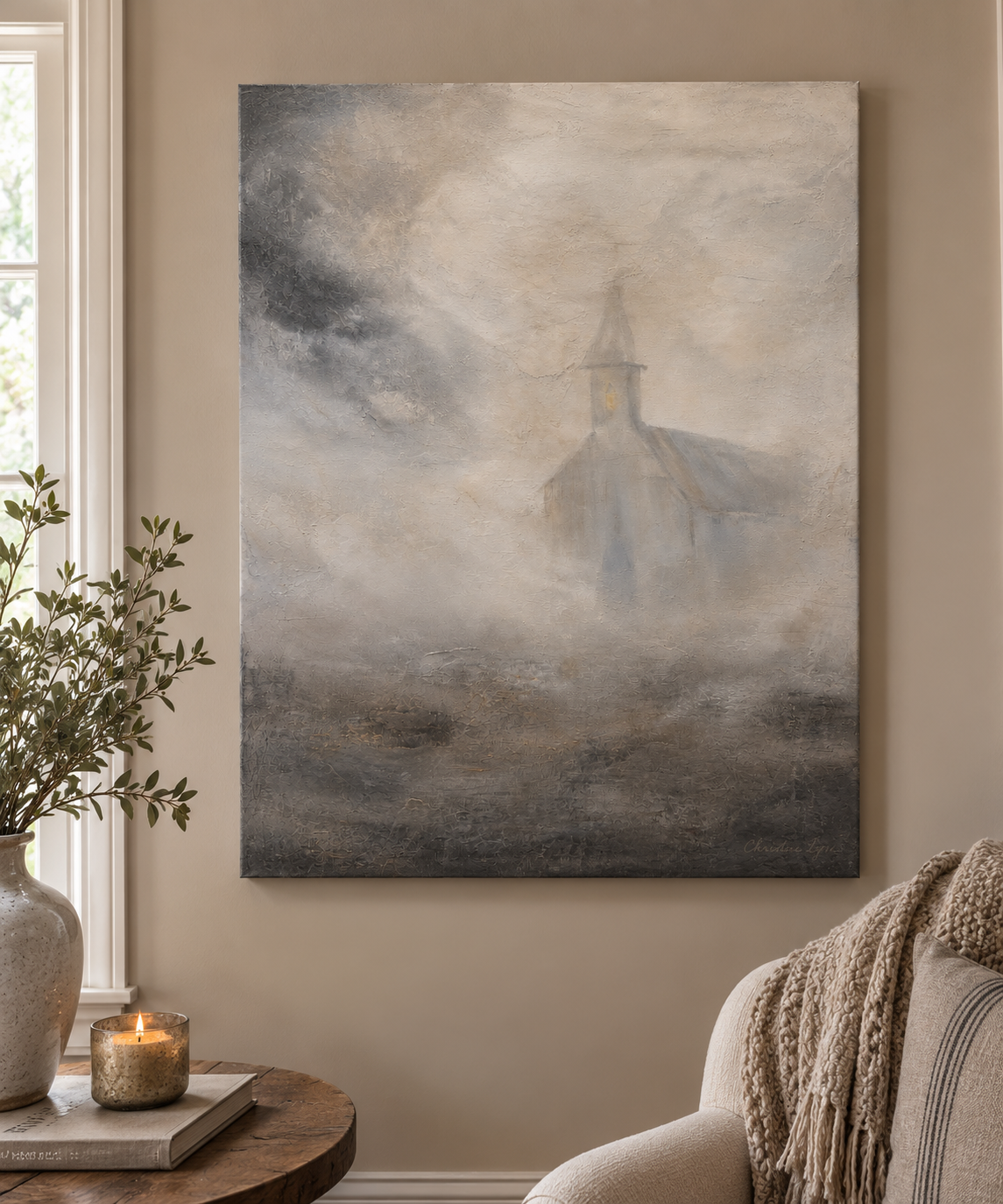 Sanctuary | Muted Tones Fine Art Print | Emotional Wall Art for Bedroom or Study | Instant Download